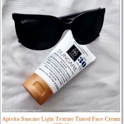 Apivita Suncare Light Texture Tinted Face Cream SFP 30. A Review.
