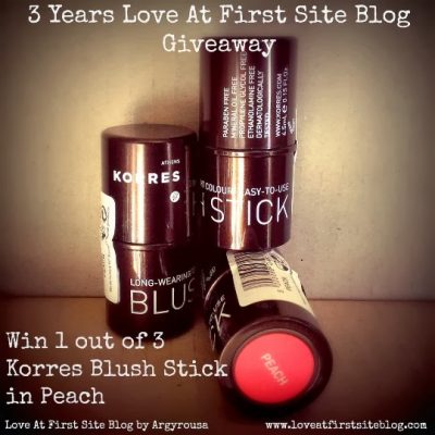 [closed] KORRES Blush Stick Giveaway. 3 Years Love At First Site Blog.